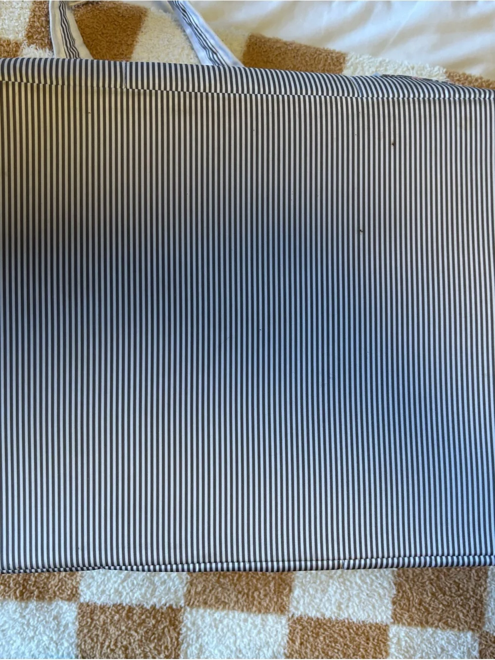 Lily Miles Striped Fabric Diaper Caddy